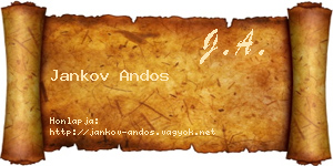 Jankov Andos névjegykártya